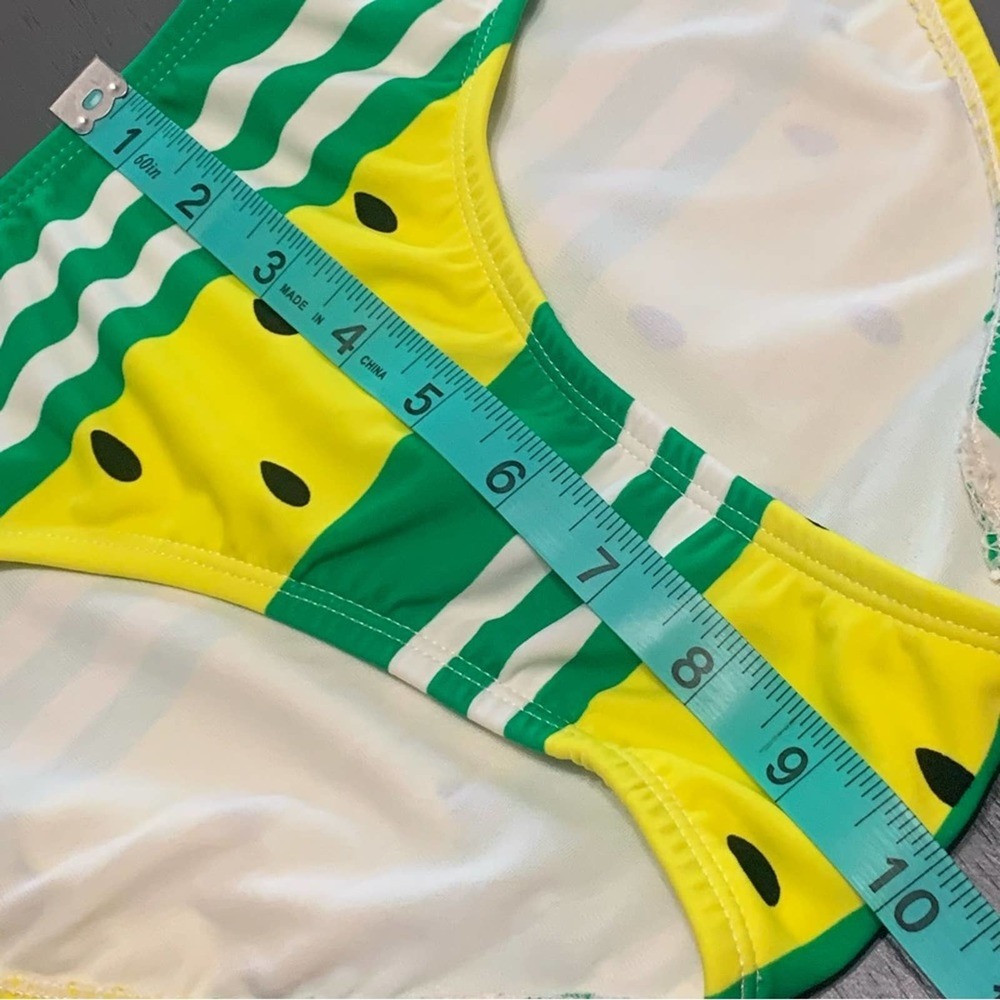 OP watermelon yellow green bikini bottom 11-13. - Picture 6 of 9